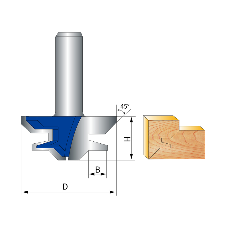 45° Lock Miter Bits