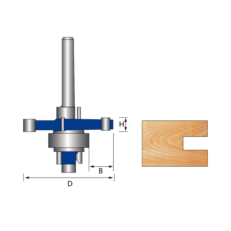 3Wing Slotting Cutter(Bearing 22mm)