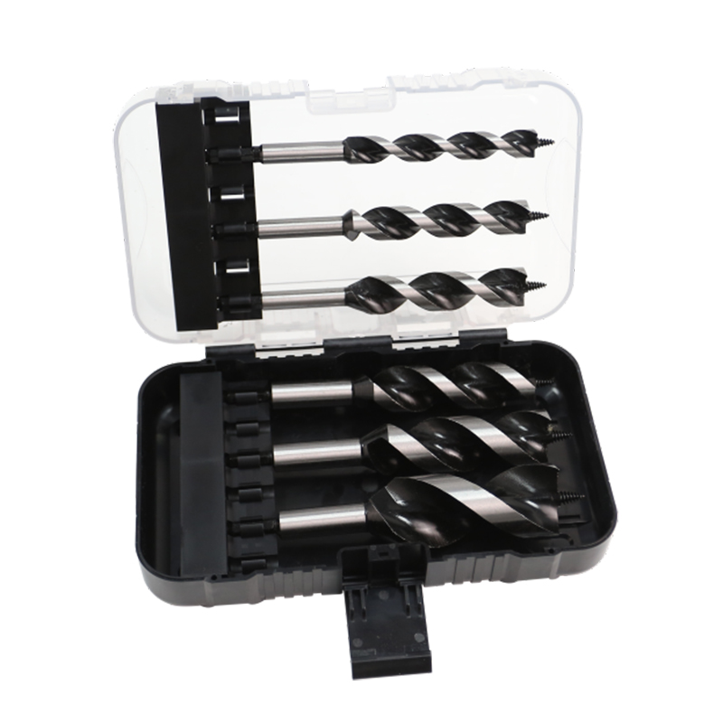 Double Flute Auger Bit 6-Piece Set Plastic Case