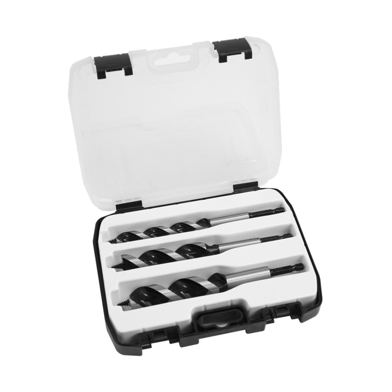 Double Flute Auger Bit 3-Piece Set Plastic Case